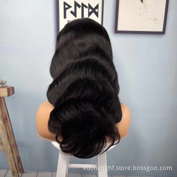 Wholesale Body Wave Human Hair Wig Long Raw Brazilian Hair Full Transparent Lace Frontal Wig For Black Women